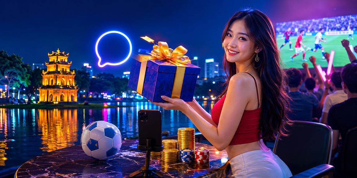 Ánh đèn neon Hà Nội ban đêm – biểu tượng nền tảng giải trí kỹ thuật số bảo mật và hiện đại