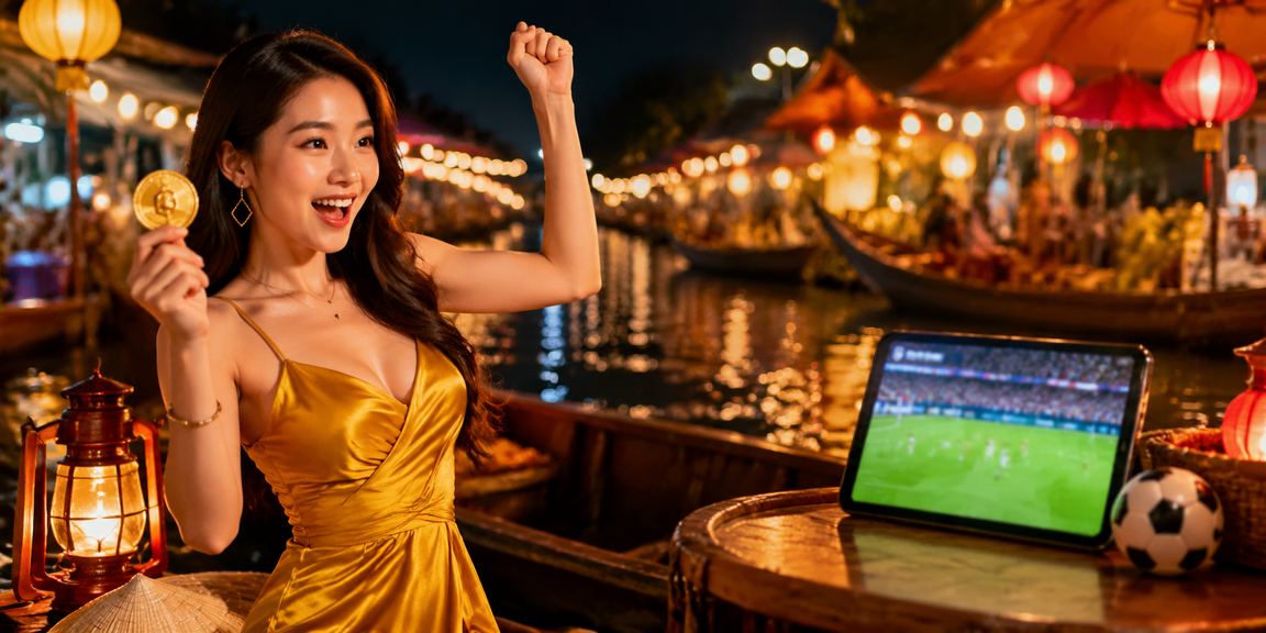 Người dùng tại chợ đêm Hà Nội theo dõi kèo bóng đá trên điện thoại buổi tối sôi động
